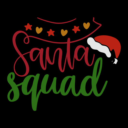 Santa Squad Holiday T-shirt (White)