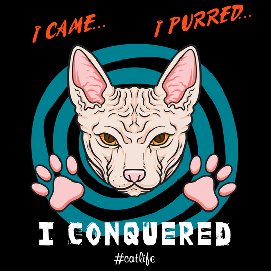 I Came, I Purred Cat T-shirt (White)