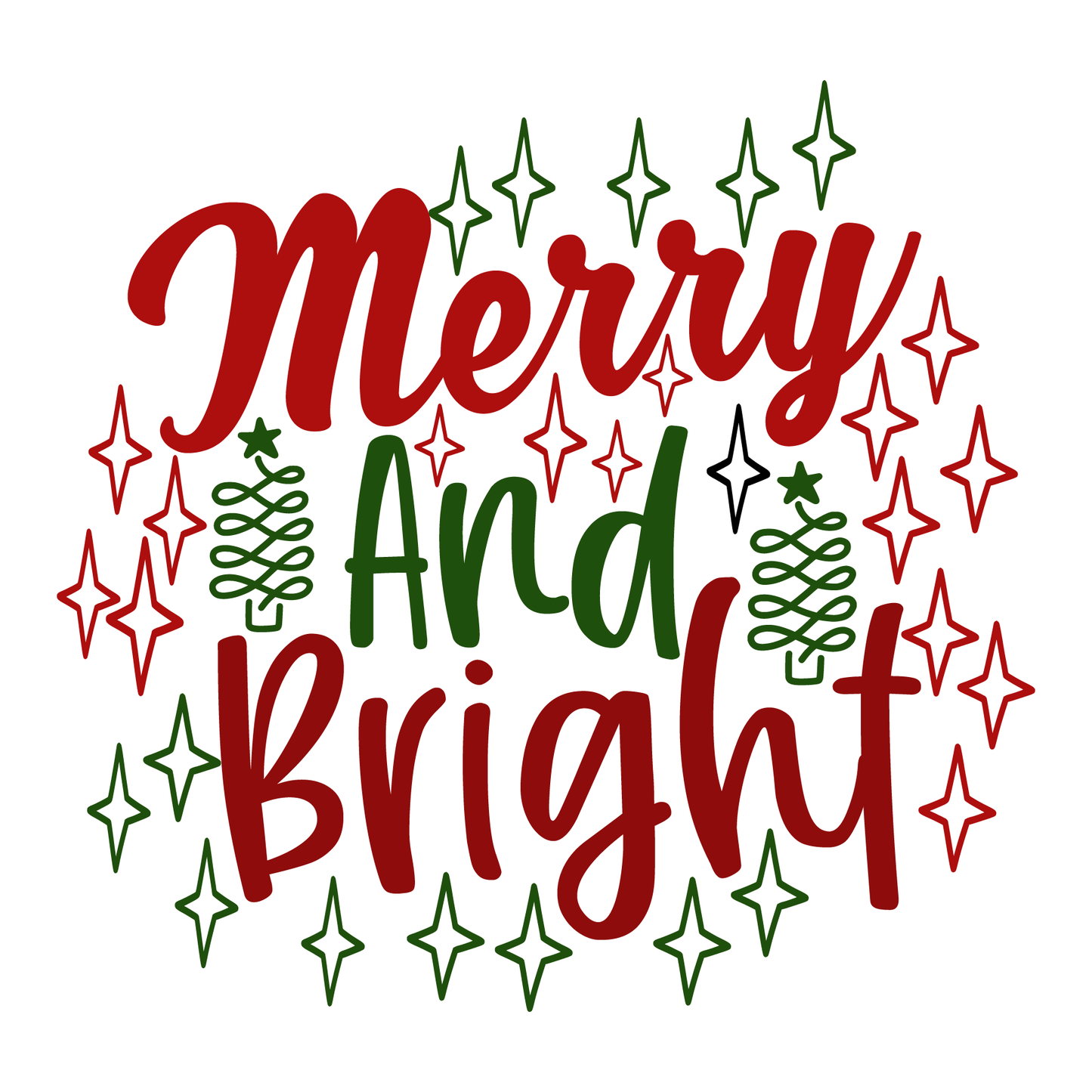 Merry And Bright Holiday Tee (White)