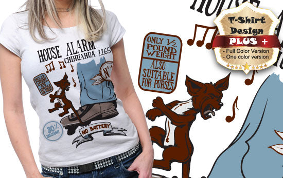 Chihuahua House Alarm T-shirt (White)