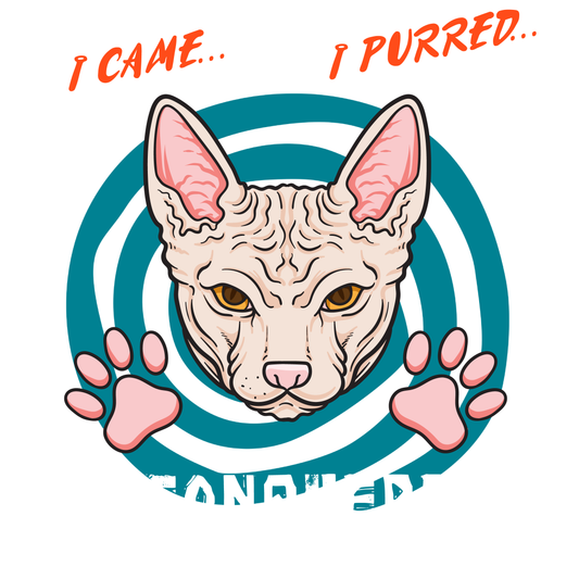 I Came, I Purred Cat T-shirt (White)