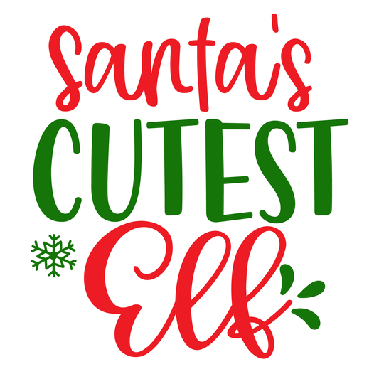 Santa's Cutest Elf T-shirt (White)