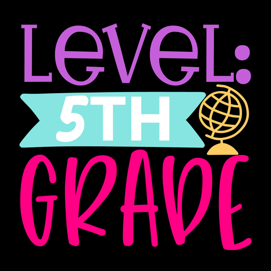 5th Grade Level T-Shirt (Black version)
