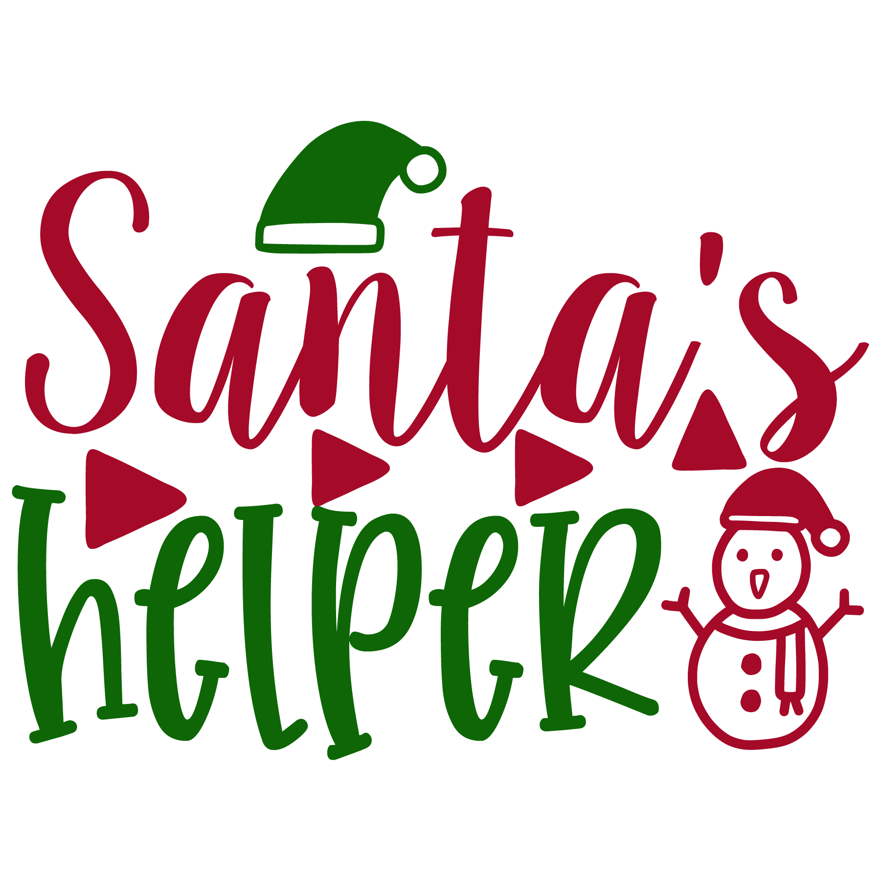 Santa's Helper Holiday T-shirt (White)