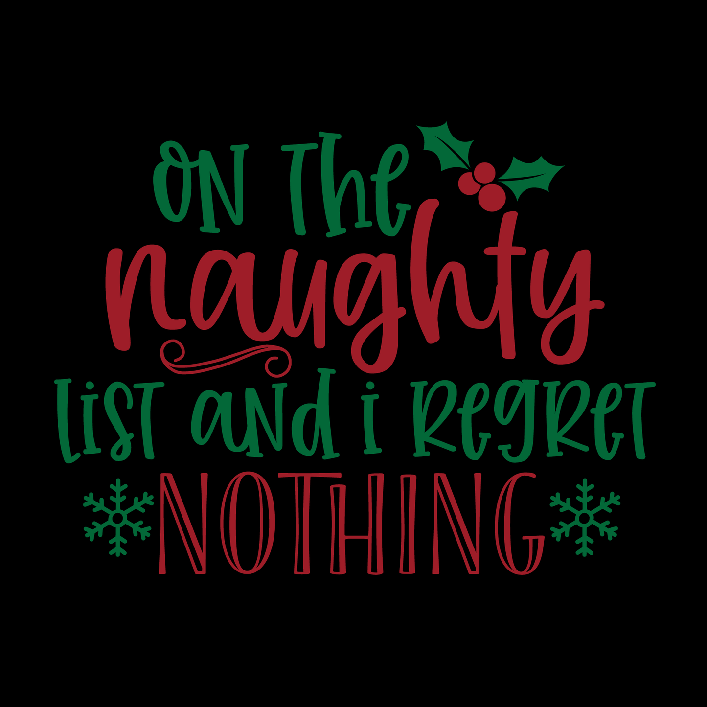 Naughty List Regret T-shirt (White)