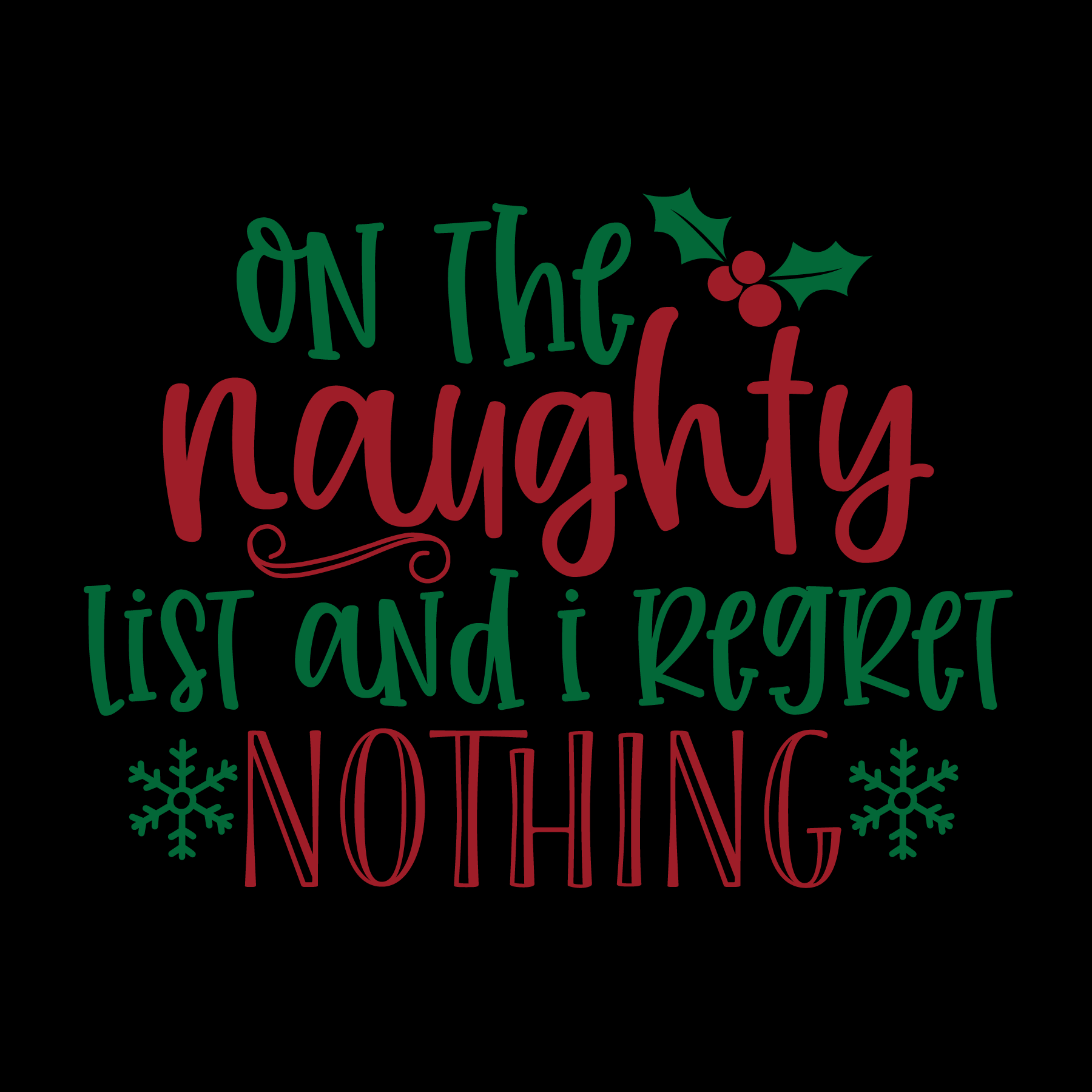Naughty List Regret T-shirt (White)