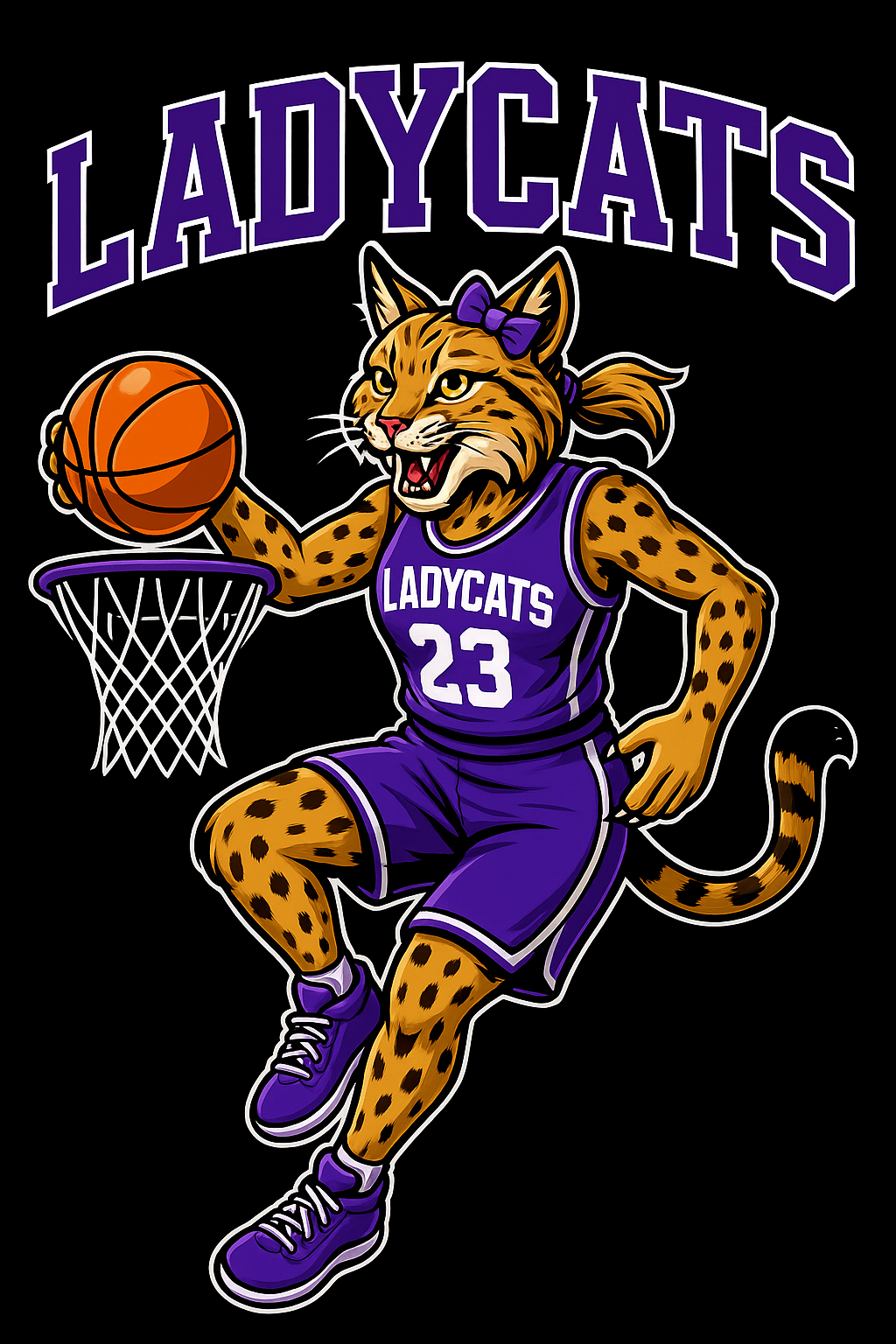 Ladycats Basketball Graphic Tee