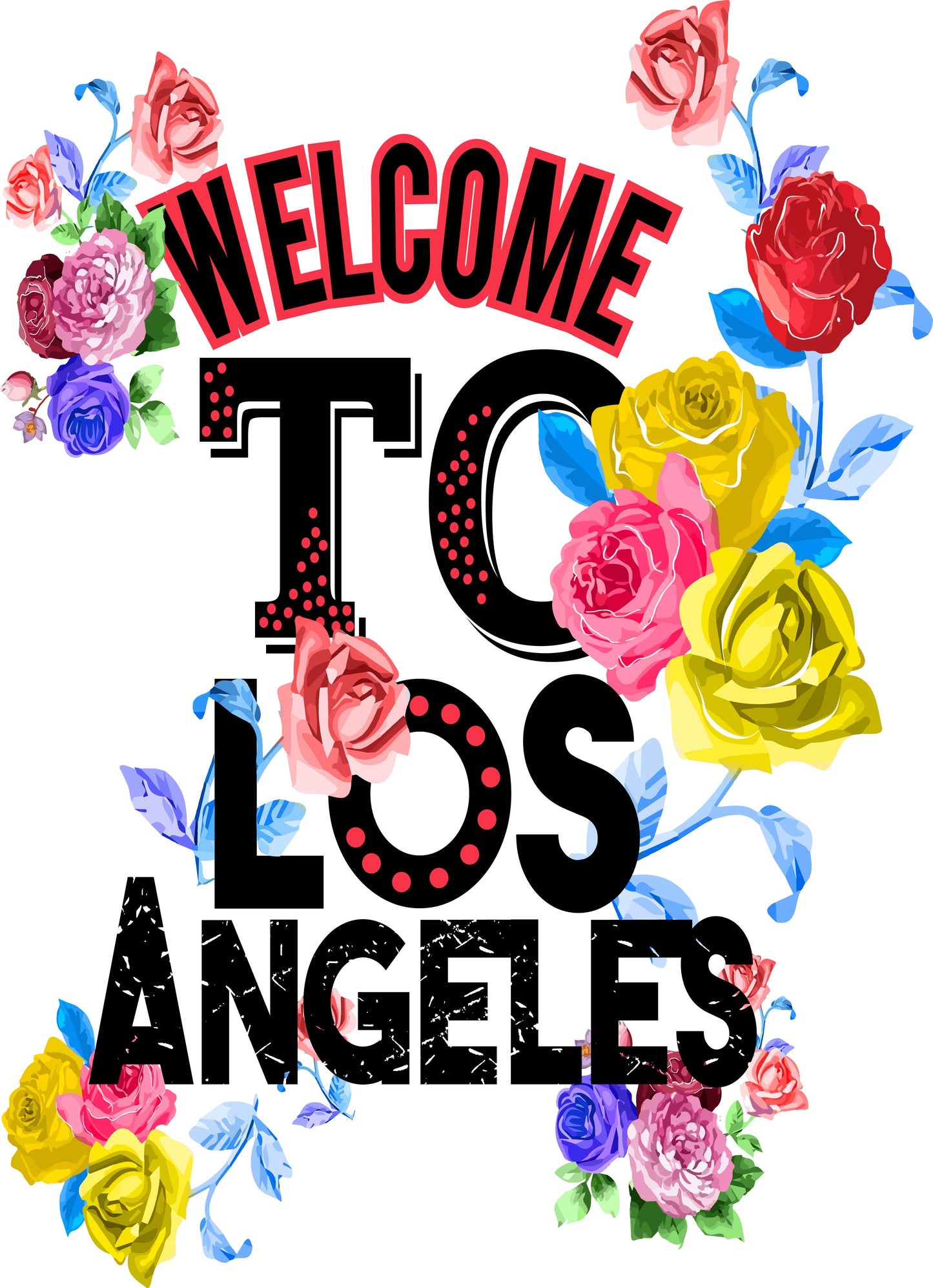 Welcome To Los Angeles T-shirt (White)
