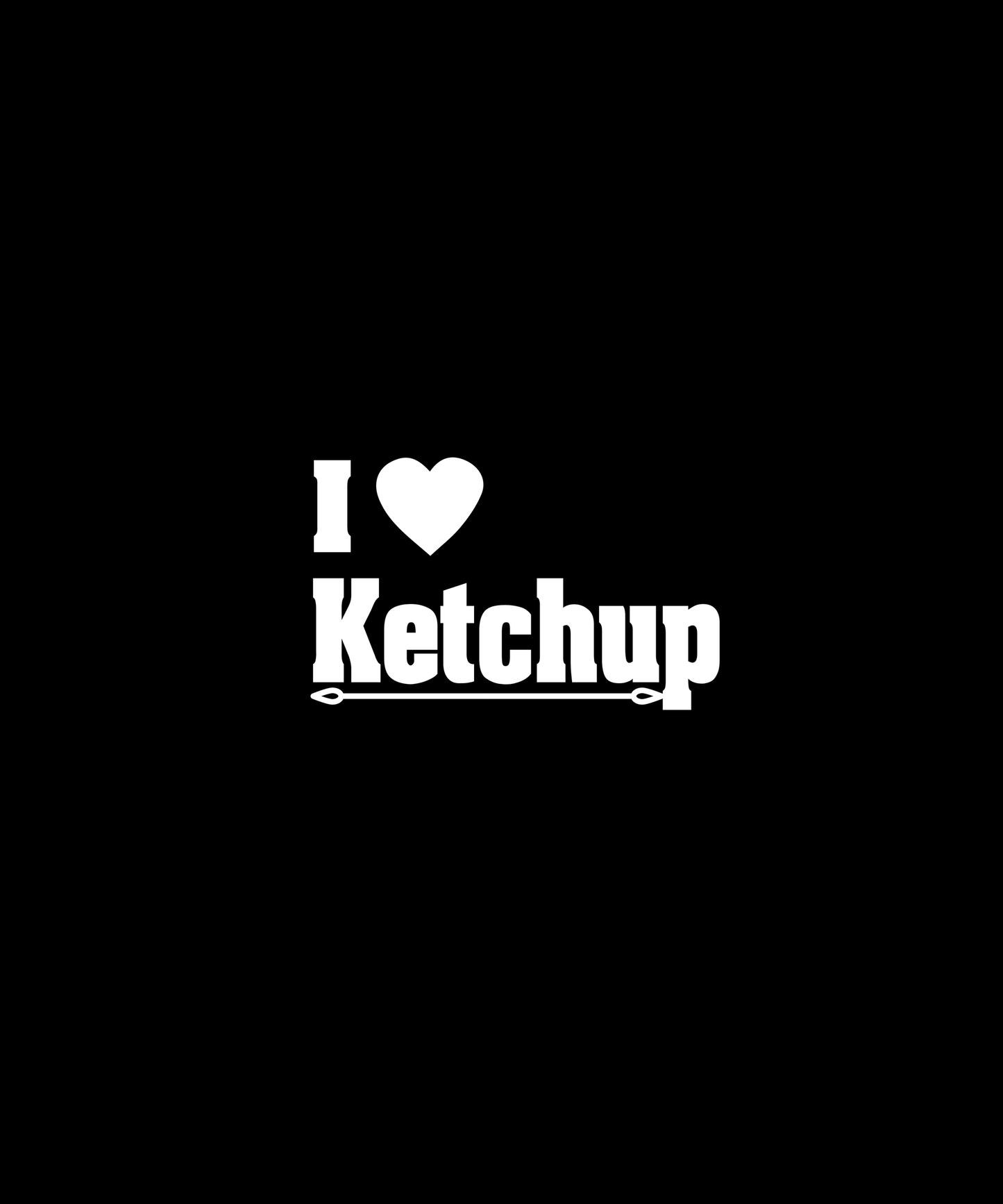 I Love Ketchup T-shirt (Black)