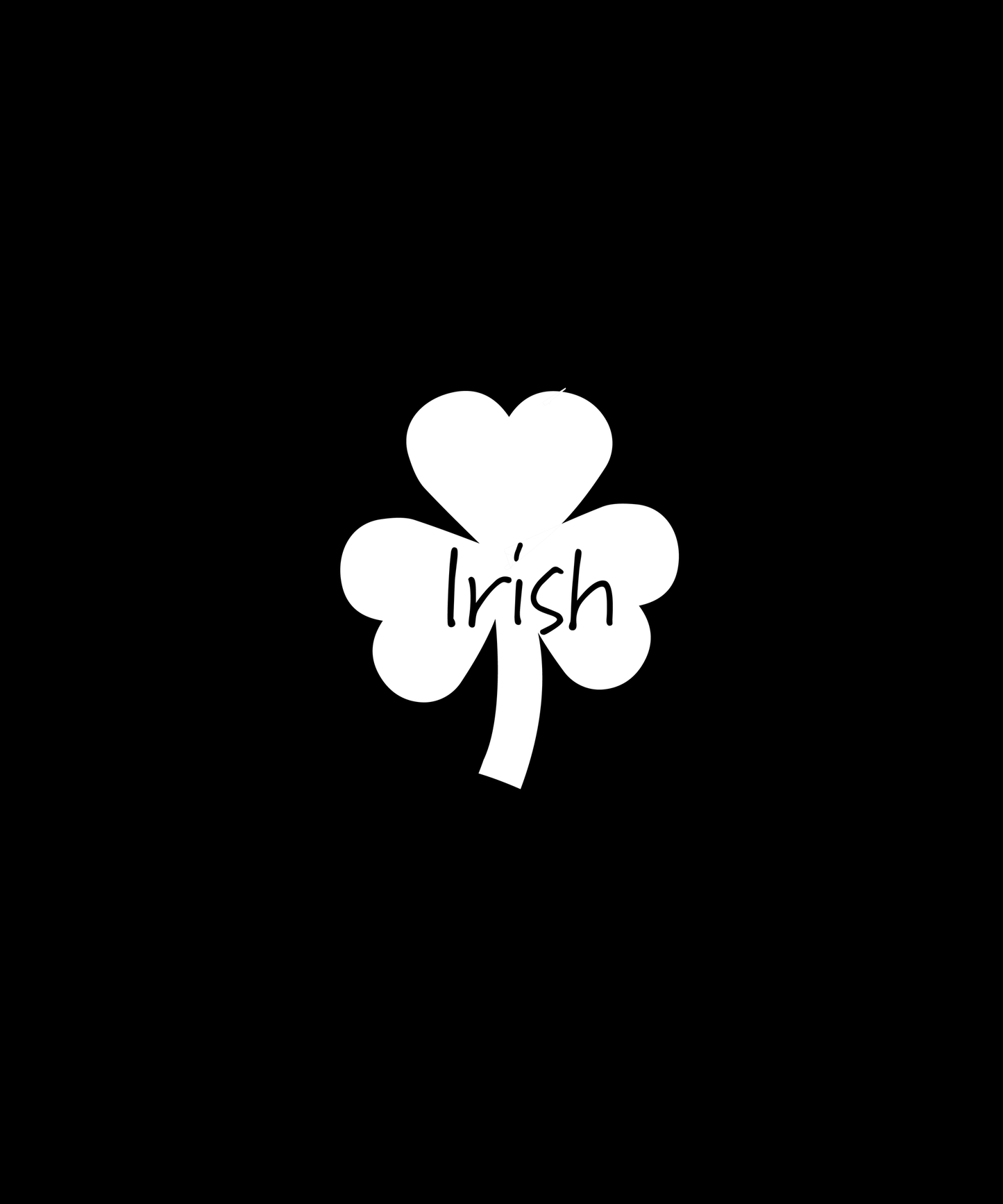Irish Shamrock Graphic Tee (Black)