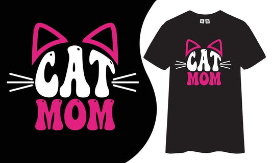 Cute Cat Mom T-shirt (White)