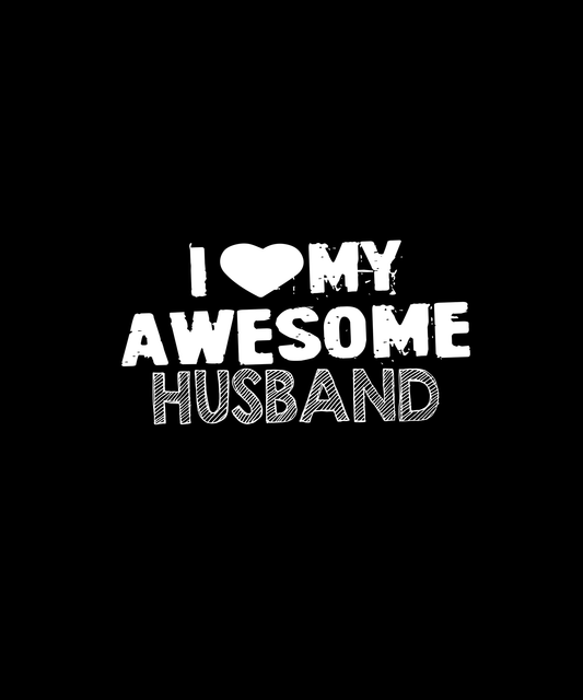 I Love My Awesome Husband T-shirt (Black)