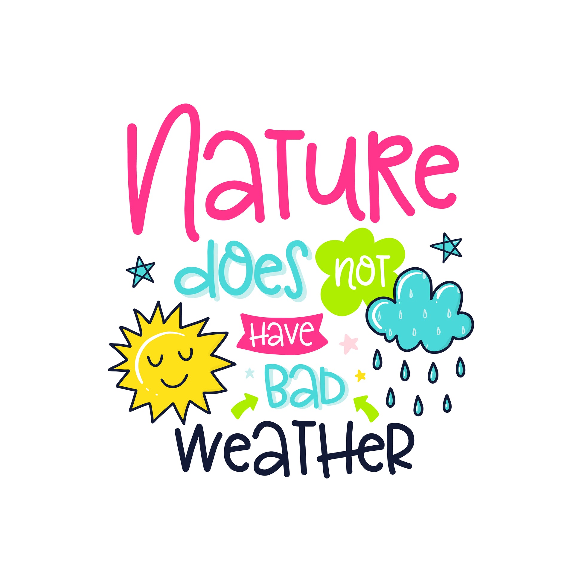 Nature Does Not Have Bad Weather (White)
