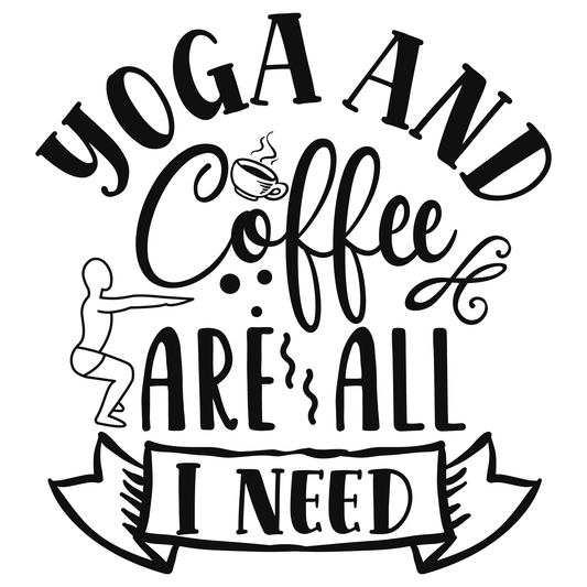 Yoga And Coffee Enthusiast Tee (White)