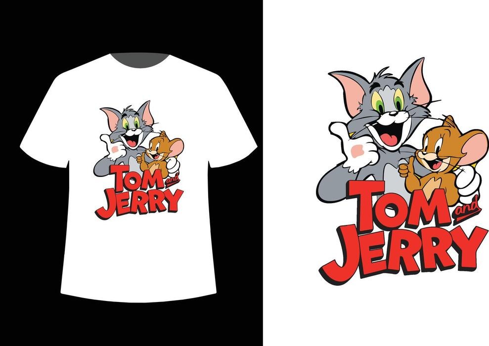 Tom And Jerry Graphic T-shirt (Black)