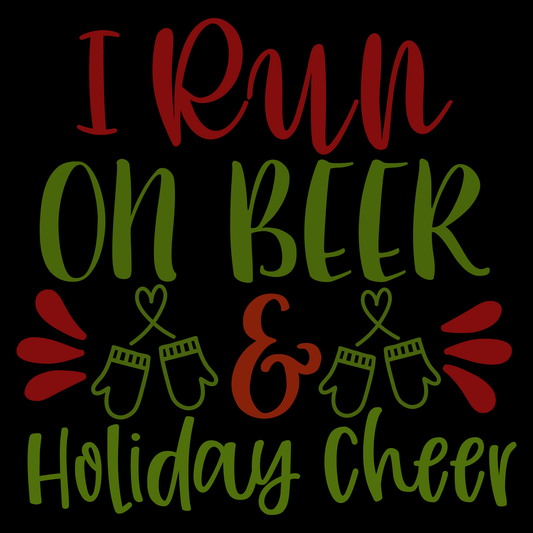 Holiday Cheer Beer Runner T-shirt (White)