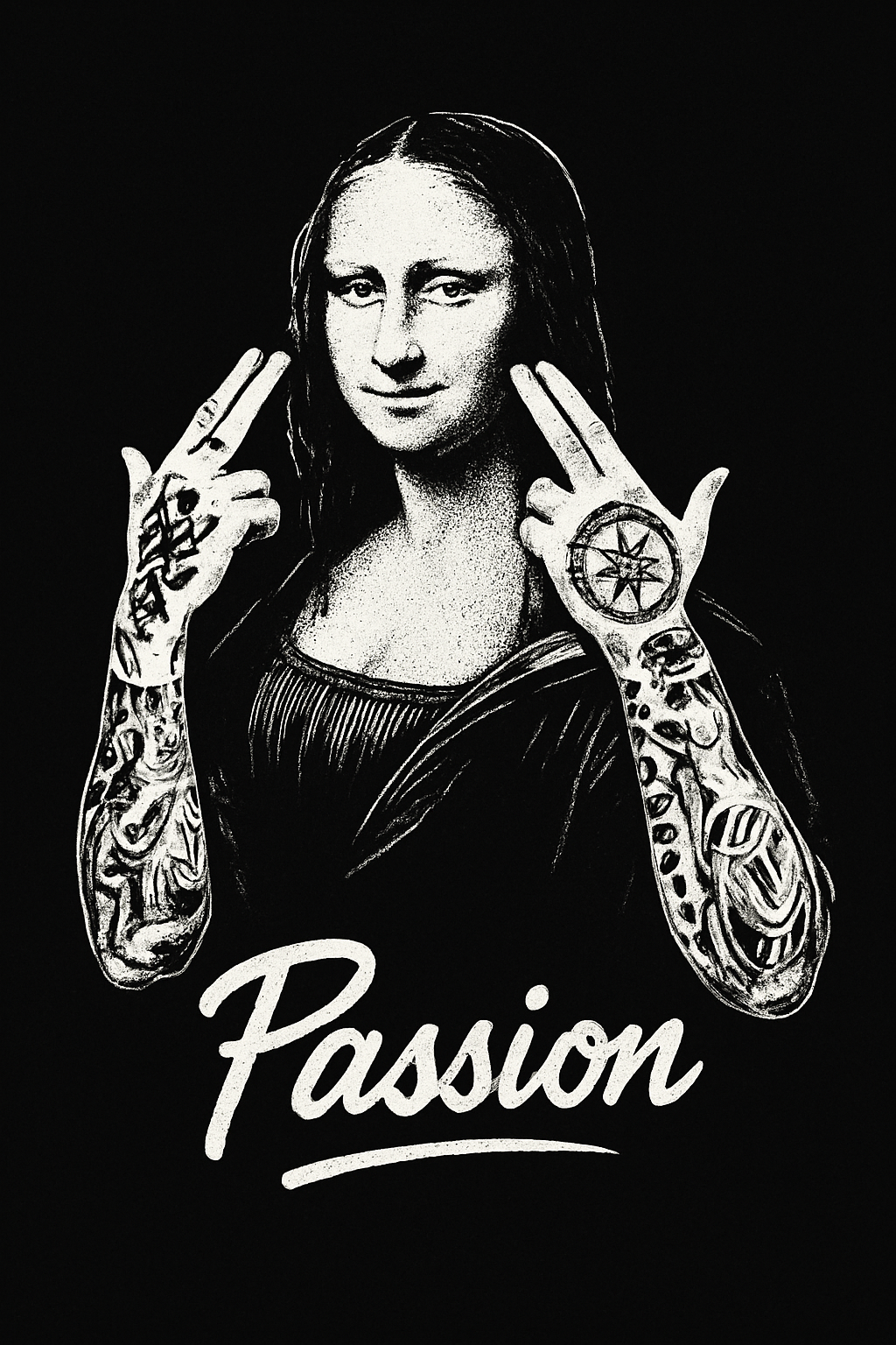 Tattooed Mona Lisa Passion Tee (Black)