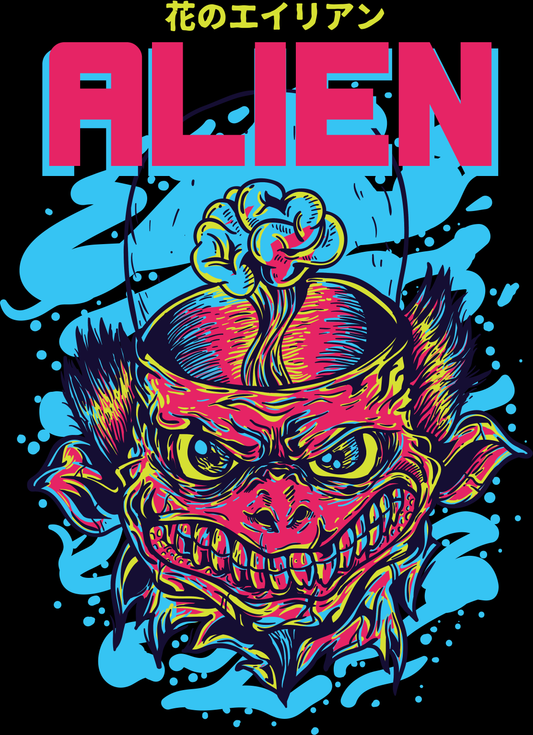 Alien Graphic Tee (White)