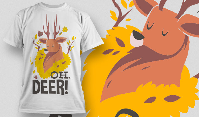 Oh Deer Graphic T-shirt (Black)