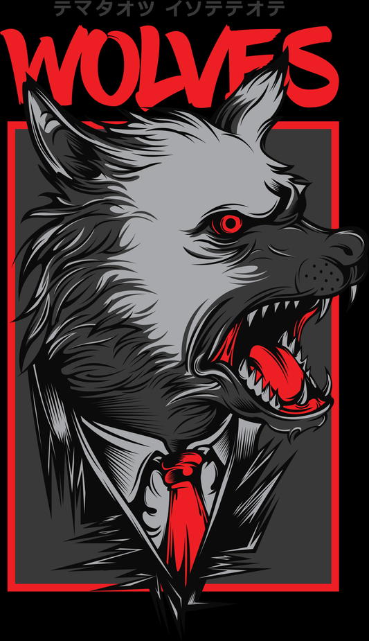 Fierce Wolf Graphic Tee (White)