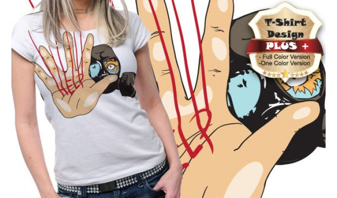 Artistic Hand Graphic T-shirt (Black)