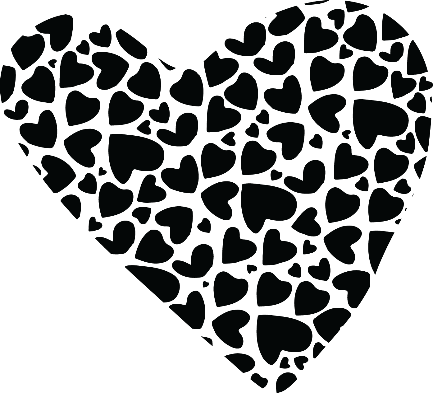 Heart Pattern Graphic Tee (White)