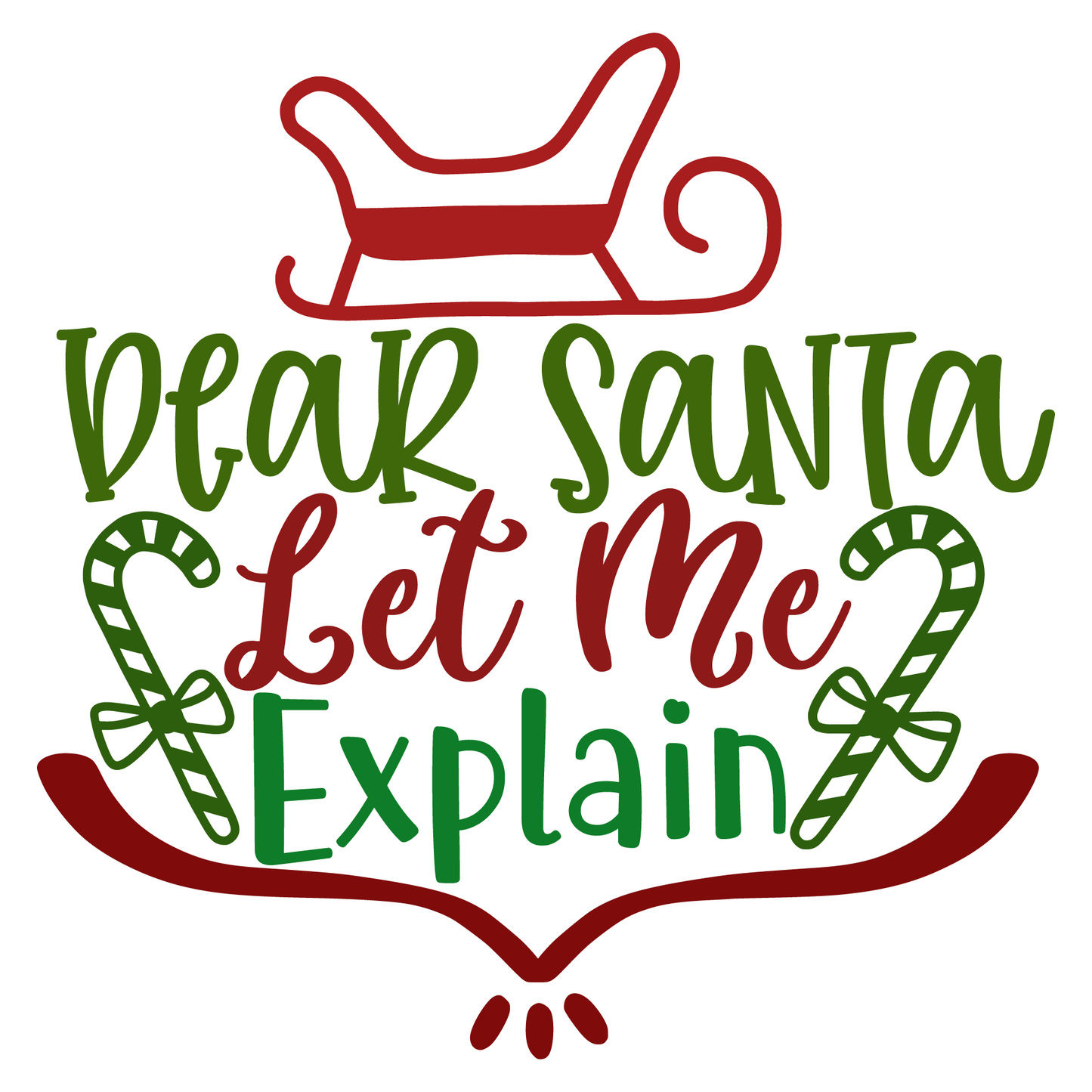 Dear Santa Let Me Explain Tee (White)