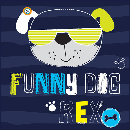 Funny Dog Graphic T-shirt (Black)