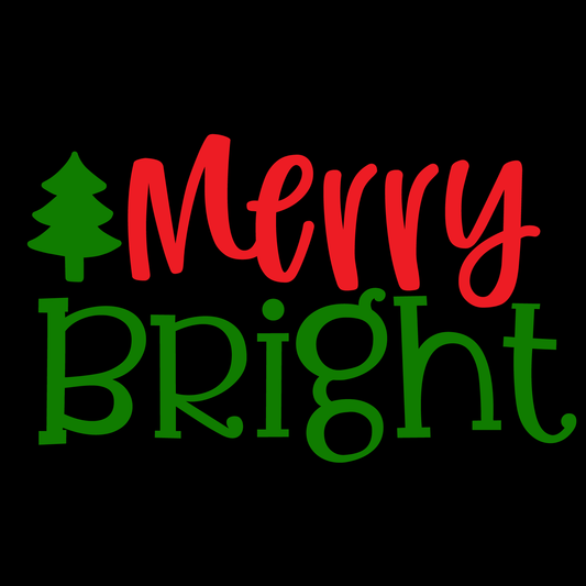 Merry And Bright Holiday Tee (White)