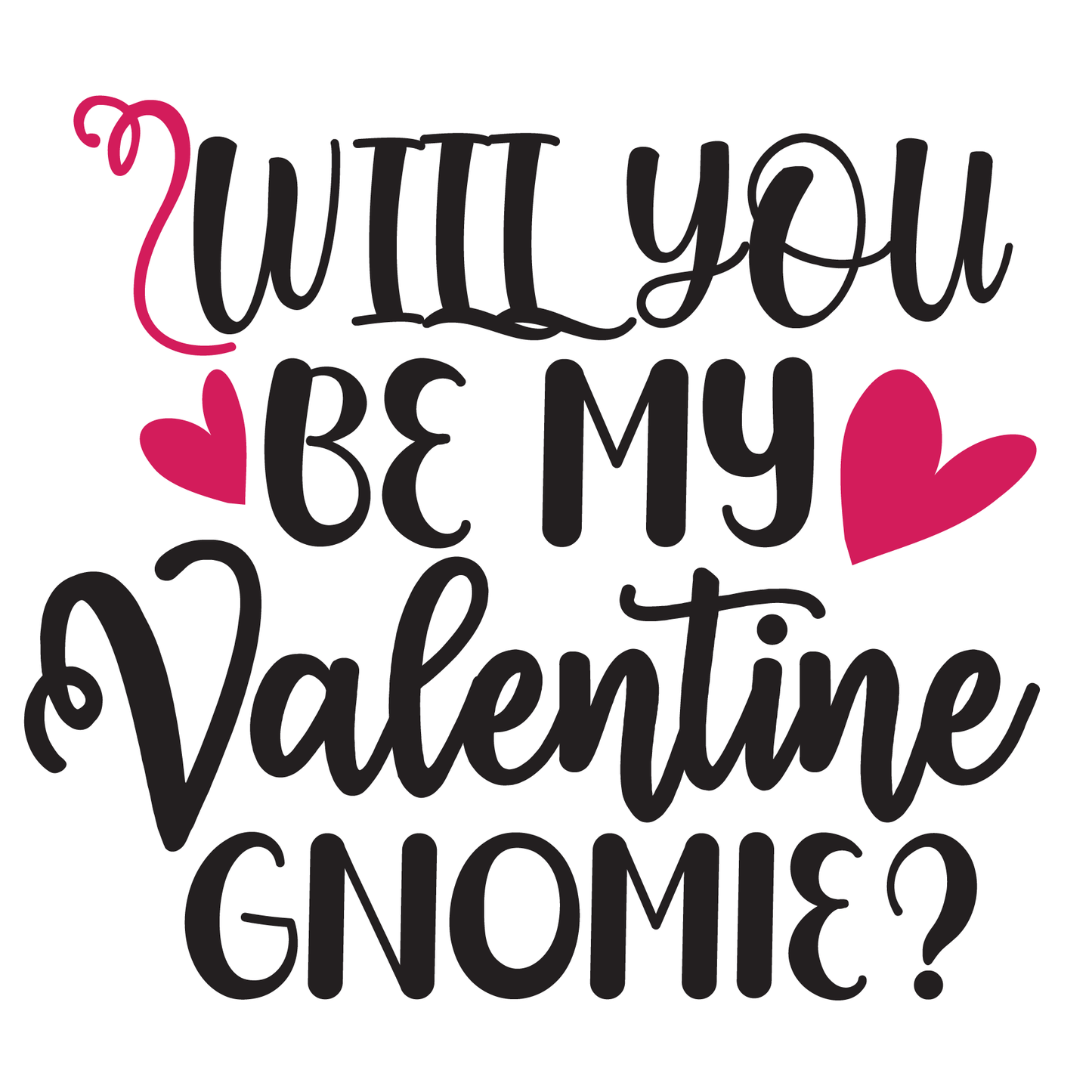 Valentine Gnomie T-shirt (White)