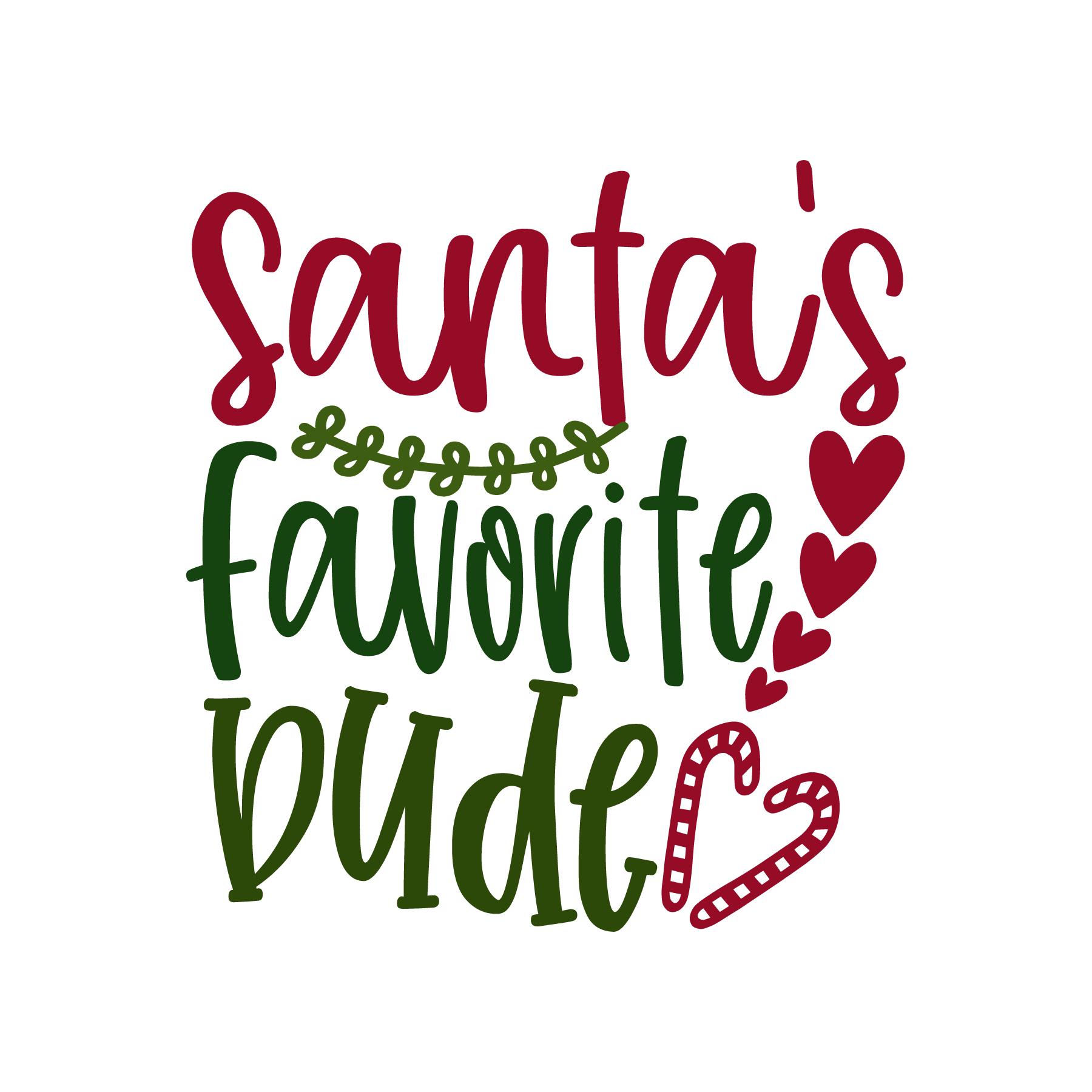 Santa's Favorite Dude T-shirt (White)