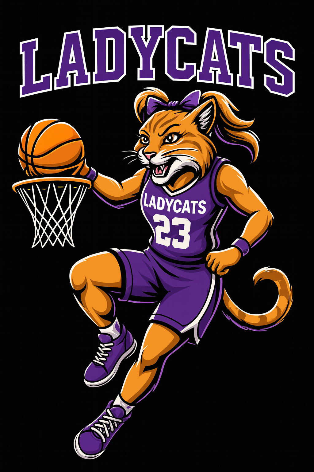 Ladycats Basketball Graphic Tee