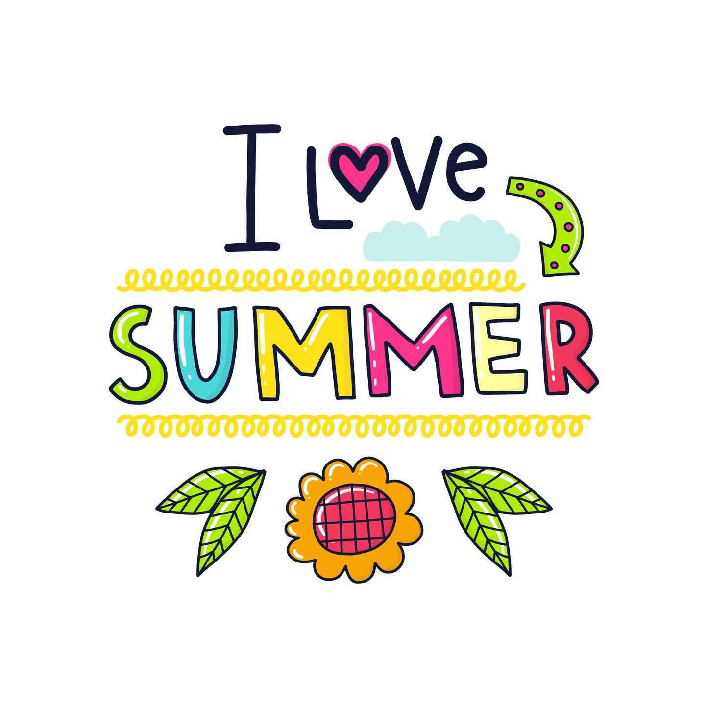 Summer Love Graphic Tee (White)