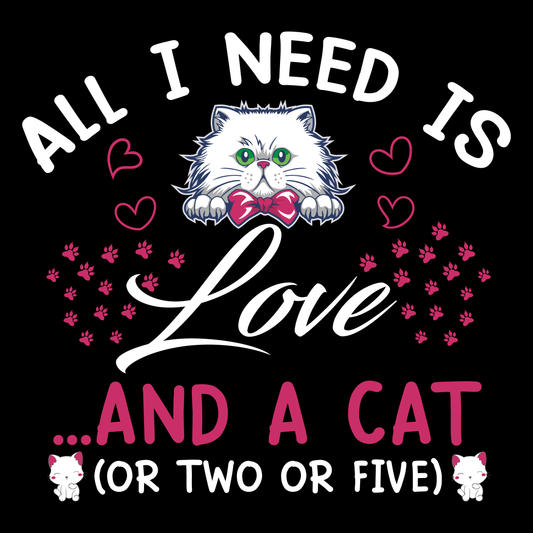 Cute Cat Graphic Tee (White)