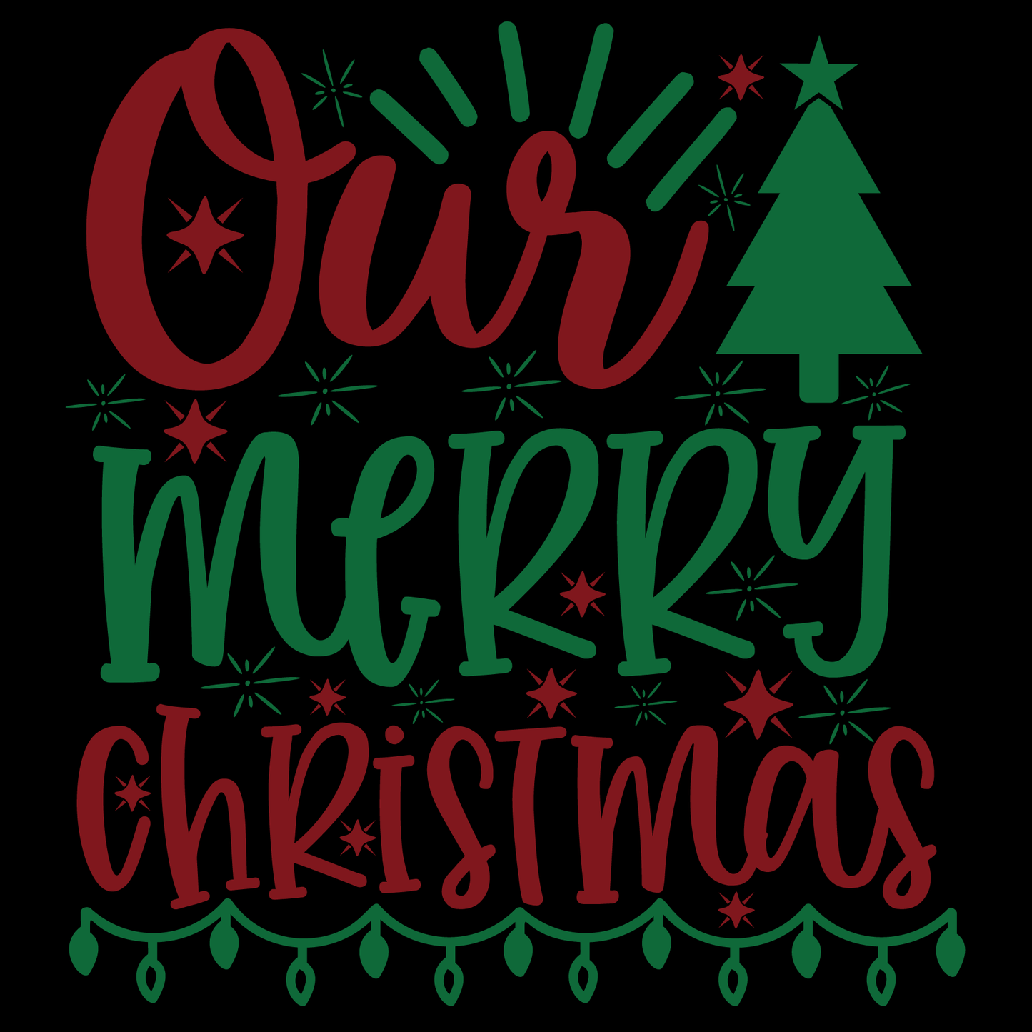 Merry Christmas Graphic Tee (White)
