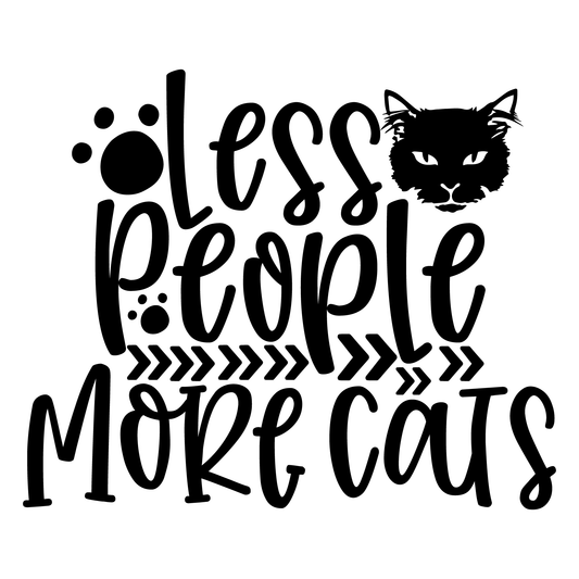 Less People More Cats T-shirt (White)