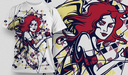 Artistic Graphic T-shirt Design (Black)