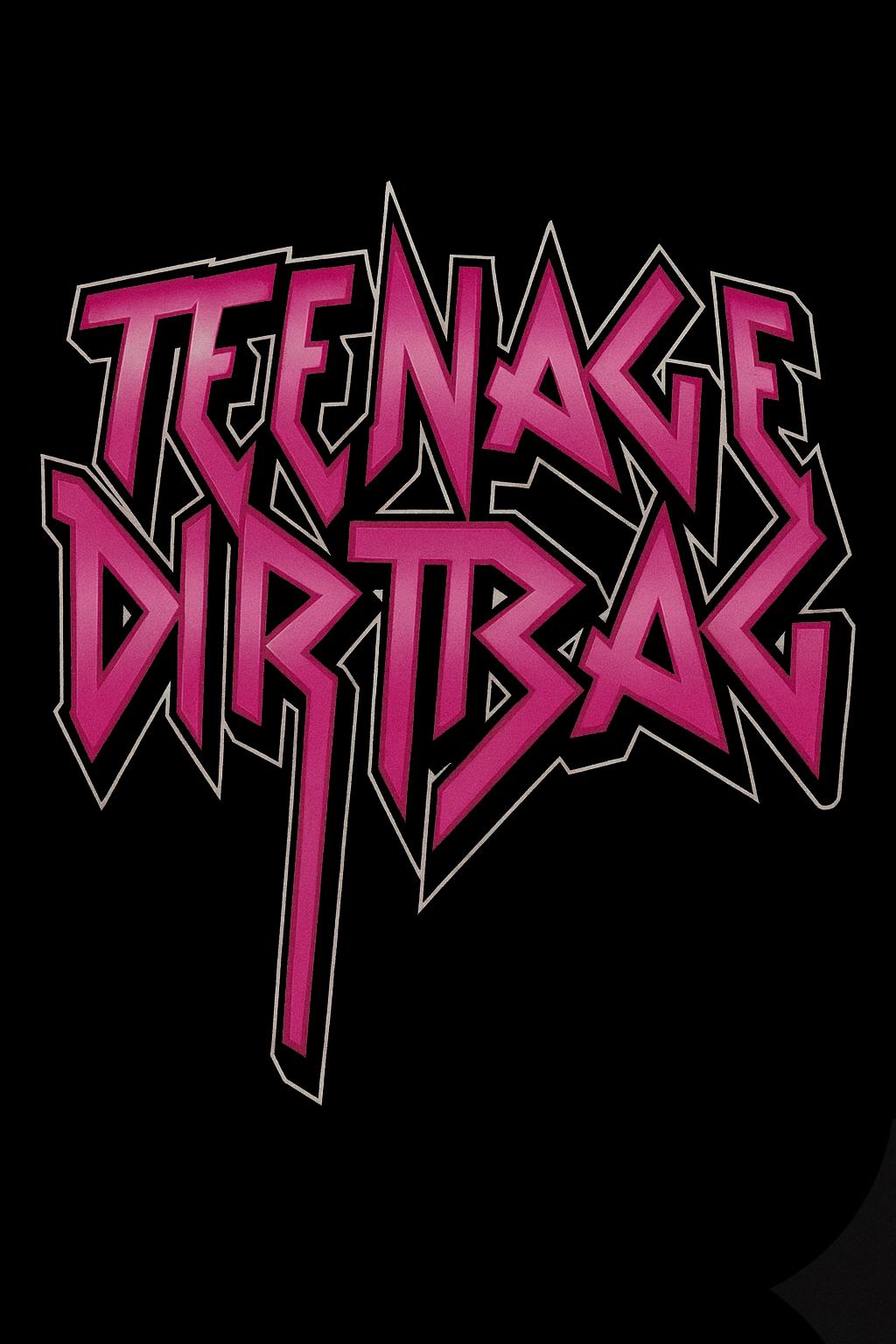 Teenage Dirtbag Metal Lettering Tee (Black)
