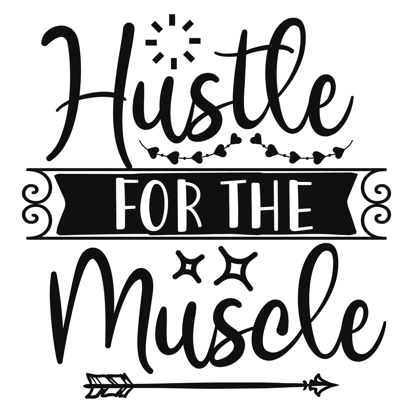 Hustle For The Muscle T-shirt (White)