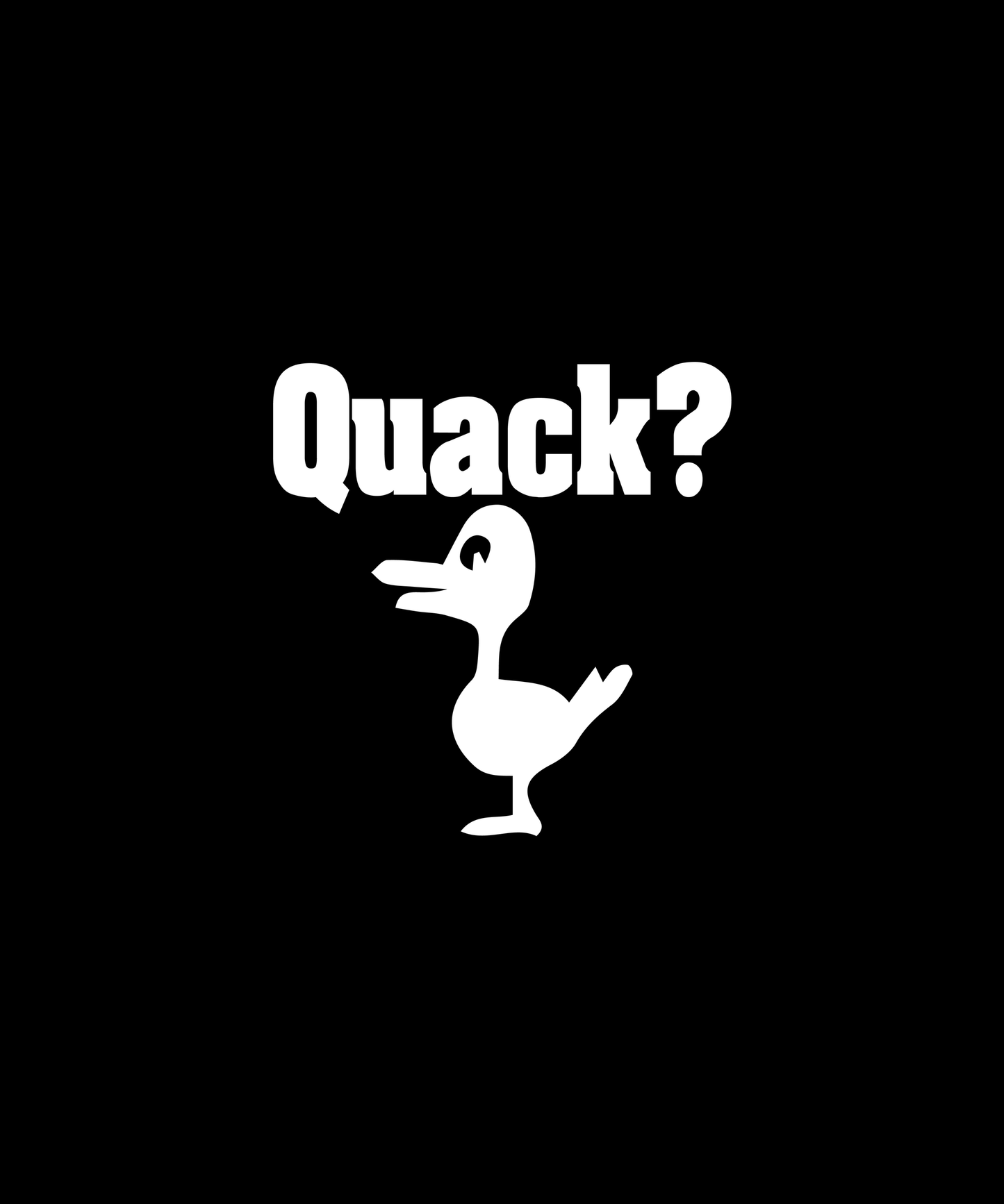 Quirky Duck Graphic Tee (Black)