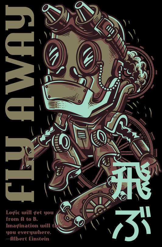 Imaginative Skateboarding Graphic Tee (White)