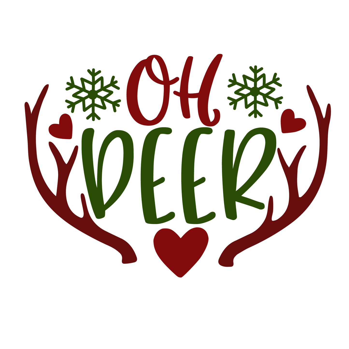 Oh Deer Holiday T-shirt (White)
