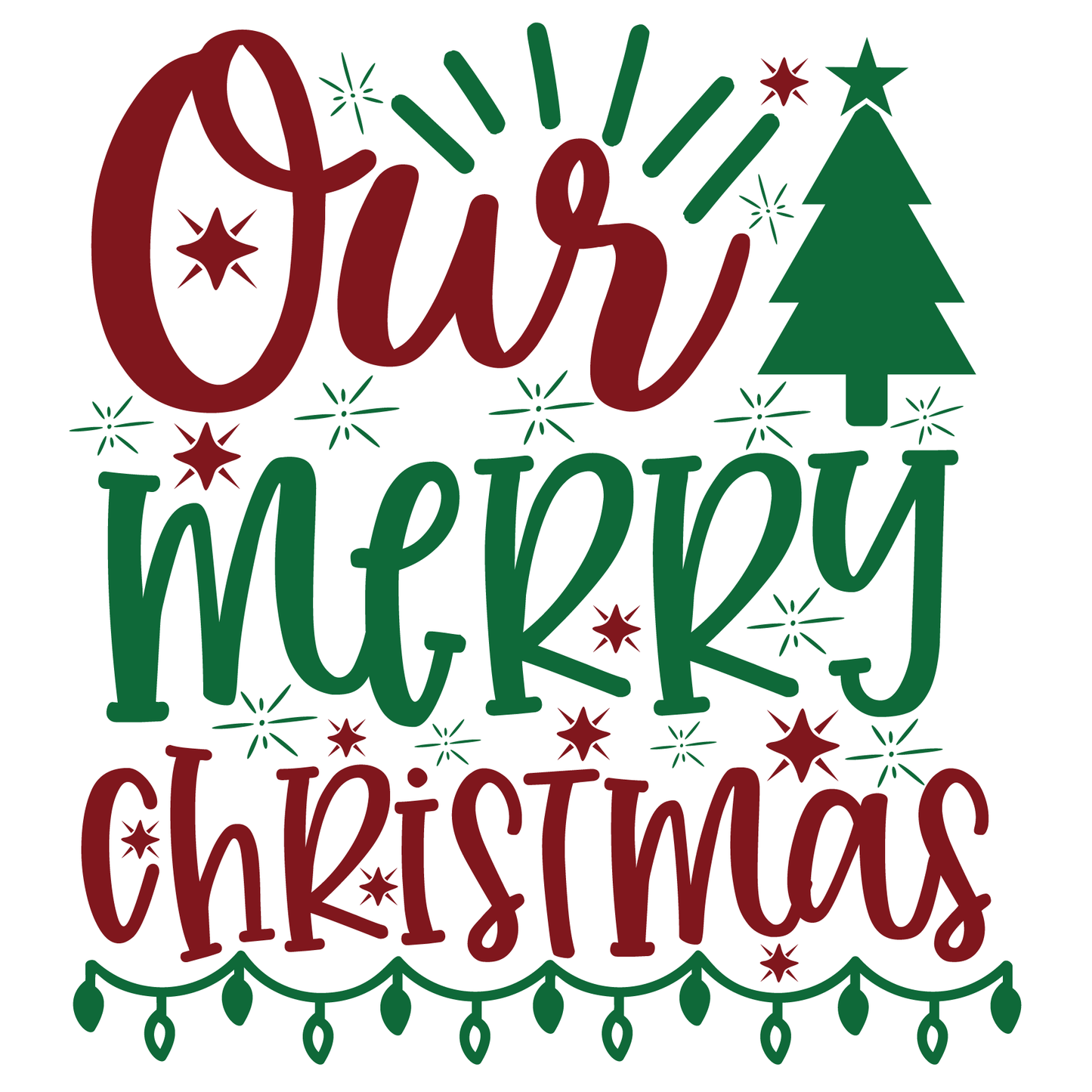 Merry Christmas Graphic Tee (White)
