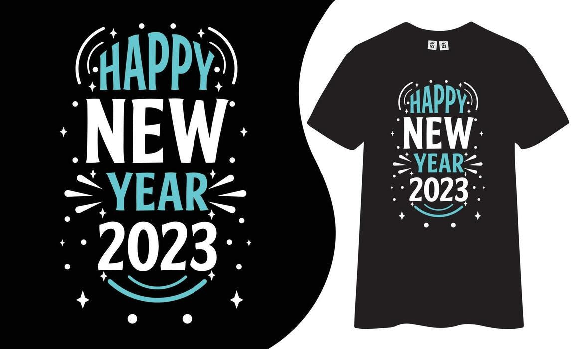 Celebrate New Year 2023 T-shirt (White)