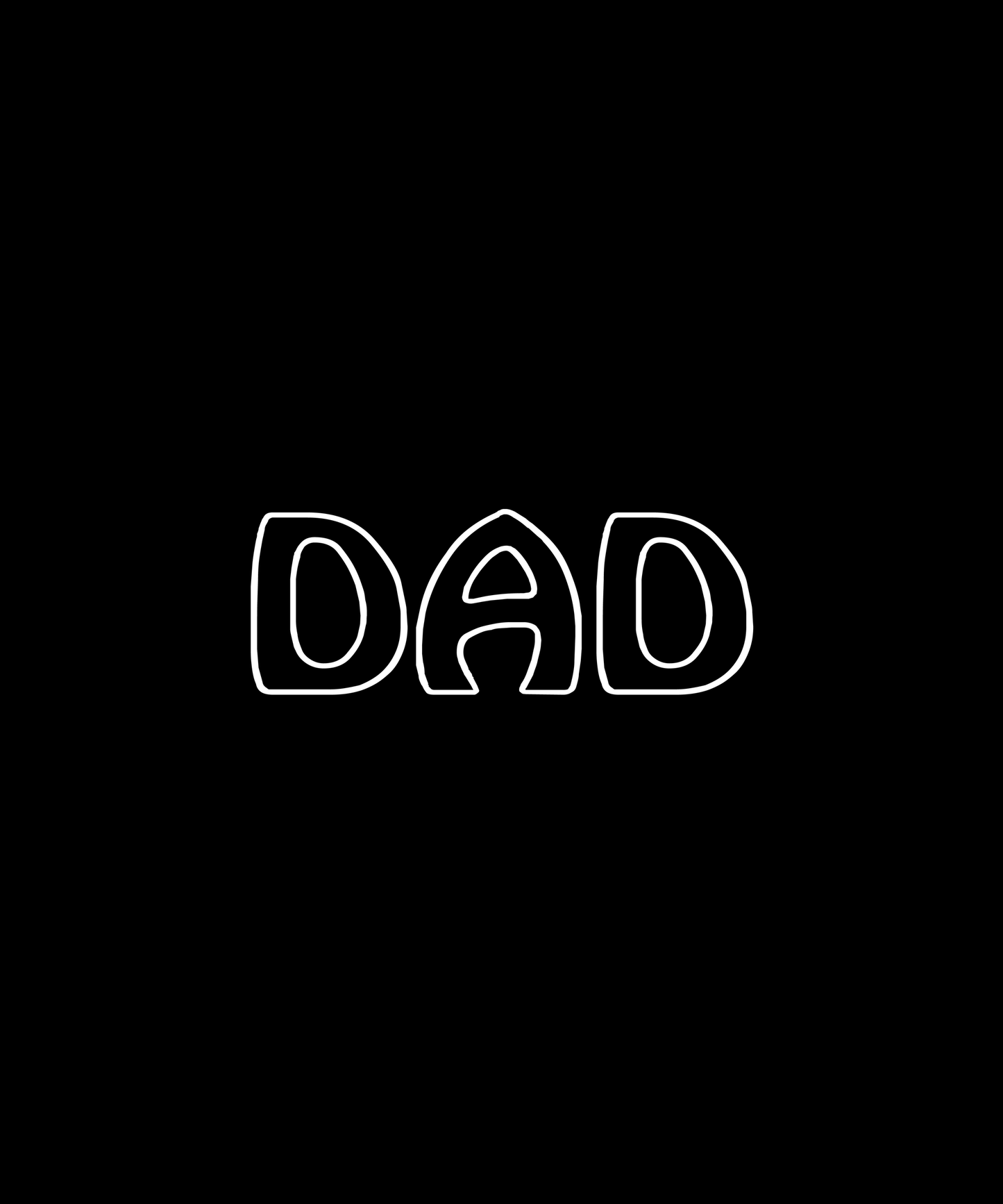 Stylish Dad Graphic T-shirt (Black)