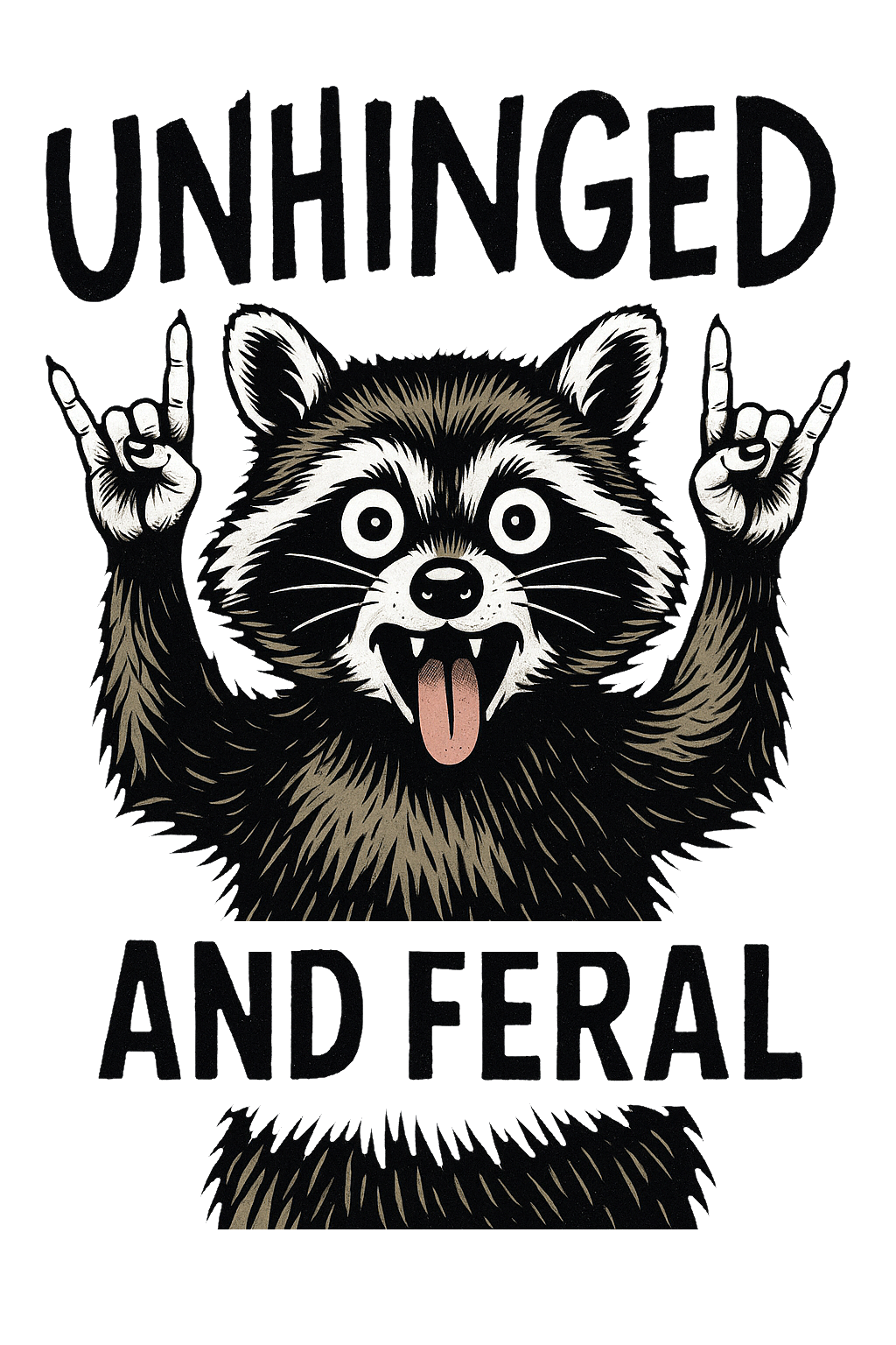 Unhinged and Feral — Hoodie (Black)