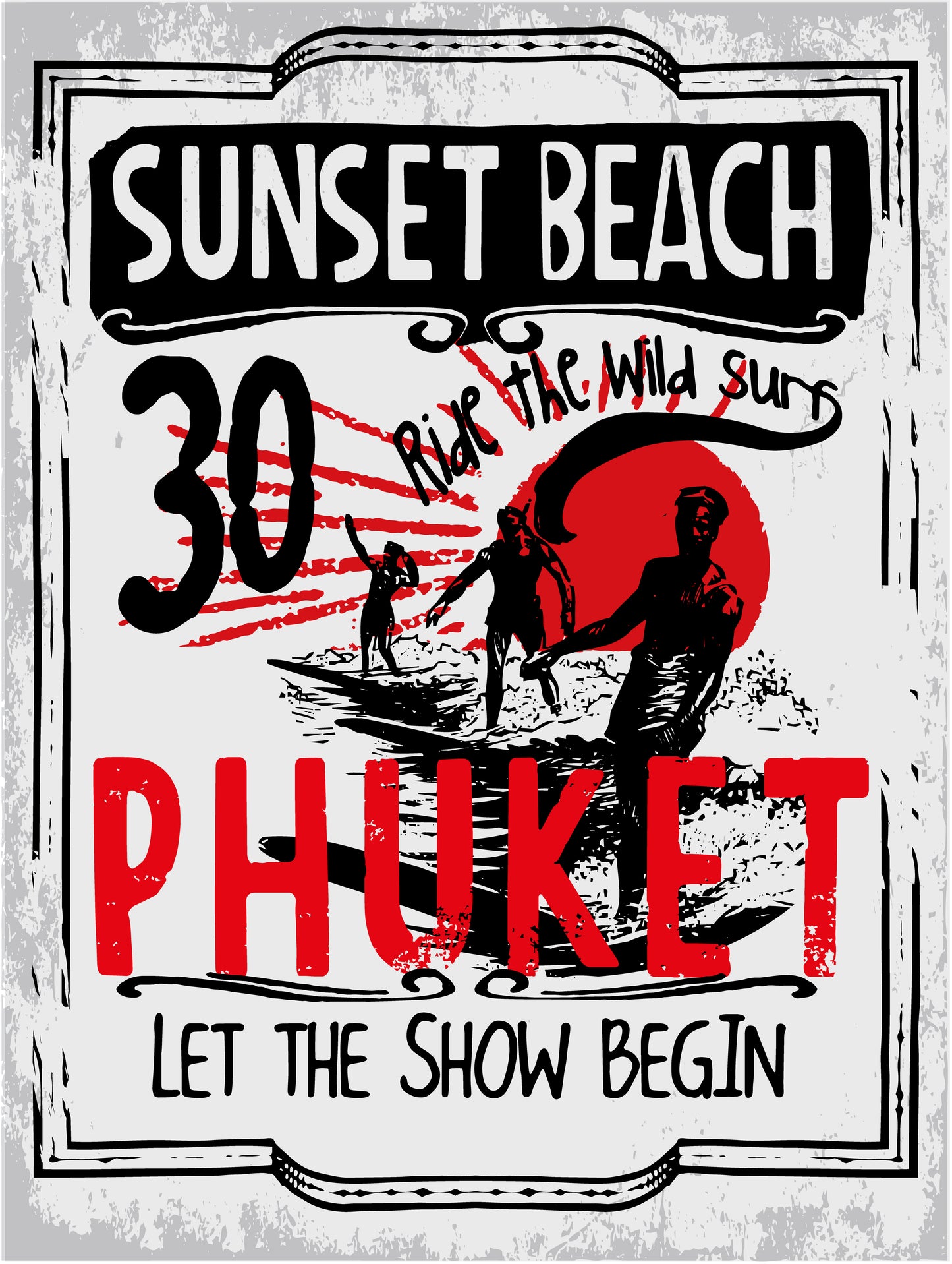 Phuket Sunset Beach T-shirt (Black)