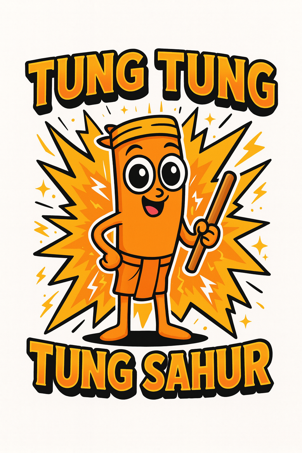 Italian Brainrot — Tung Tung Tung Sahur — Tee (White)