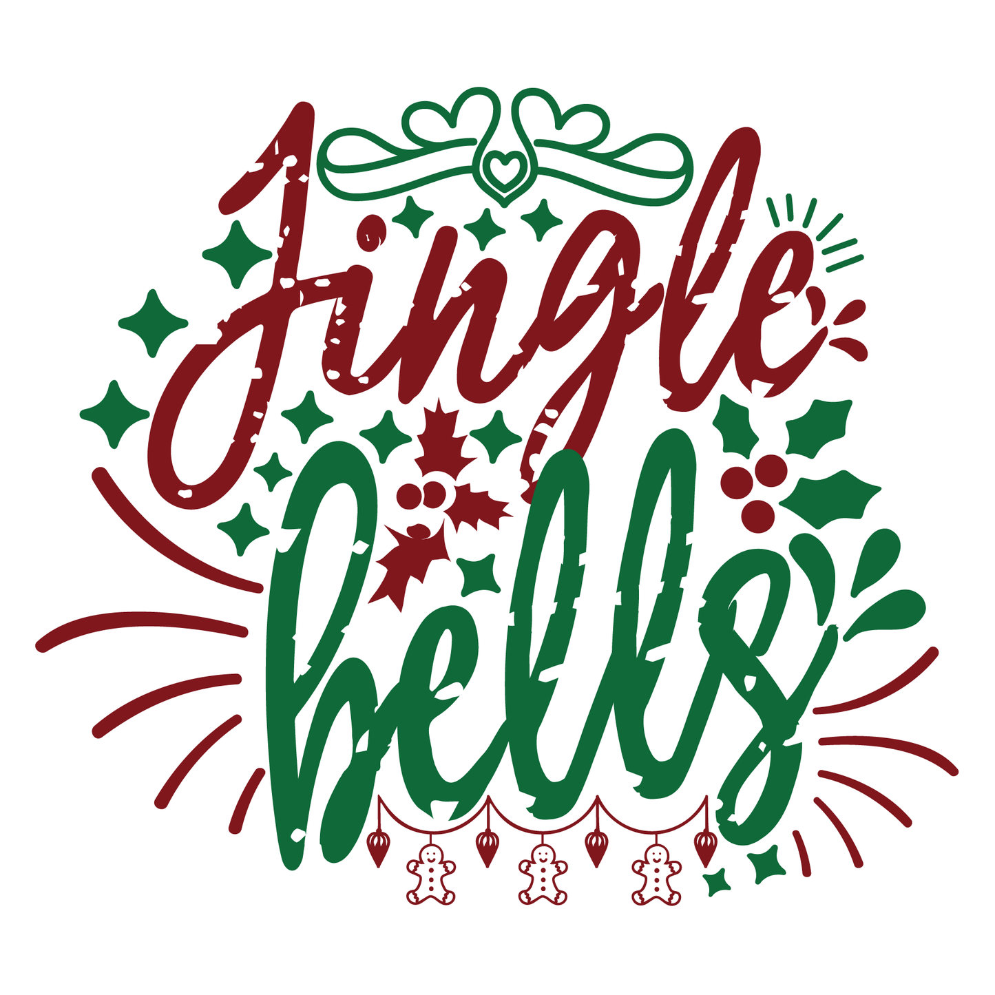 Jingle Bells Holiday T-shirt (White)