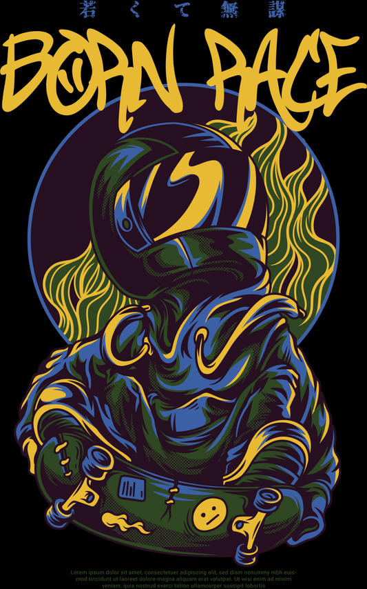 Skateboarder Graphic T-shirt (White)